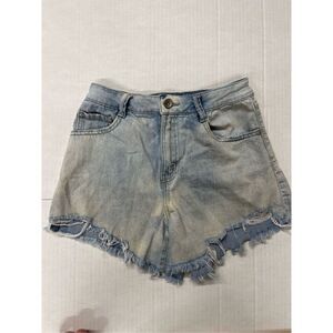 Rewash Shorts Women 1 Jean Cutoff‎ Distressed 3/26 Waist Mid Rise Pockets A14